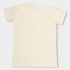 Boys' Ivory Cotton Round Neck Graphic Print T-Shirt, ऑफ व्हाइट, small image number null