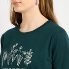 Ladies' Round Neck T-Shirt , गहरा हरा, small