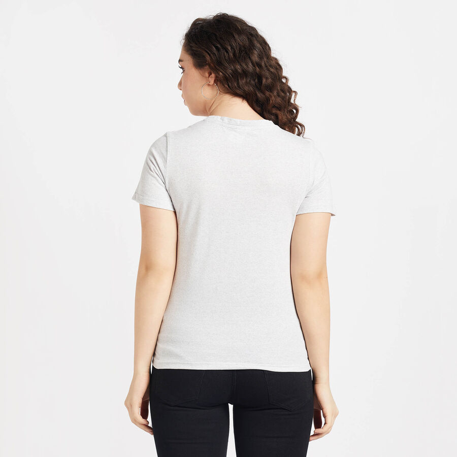 Round Neck T-Shirt, Ecru Melange, large image number null