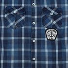 Boys Navy Blue Cotton Half Sleeves Spread Collar Western Casual Shirt, Navy Blue, small