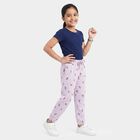 Girls' Lavender Jogger Floral Printed Pyjama, Lilac, small