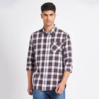 Cotton Checks Casual Shirt, Brown, small image number null