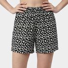 Women's Black Regular Fit Drawstring Shorts, Black, small