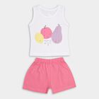 Infant Girls' 100% Cotton Short Set , गुलाबी, small