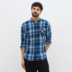 Men's Deep Midnight Navy Blue Cotton Classic Casual Shirt, नेवी ब्लू, small image number null