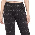 Women's Dark Grey Straight Fit Printed Pyjama, Dark Grey, small
