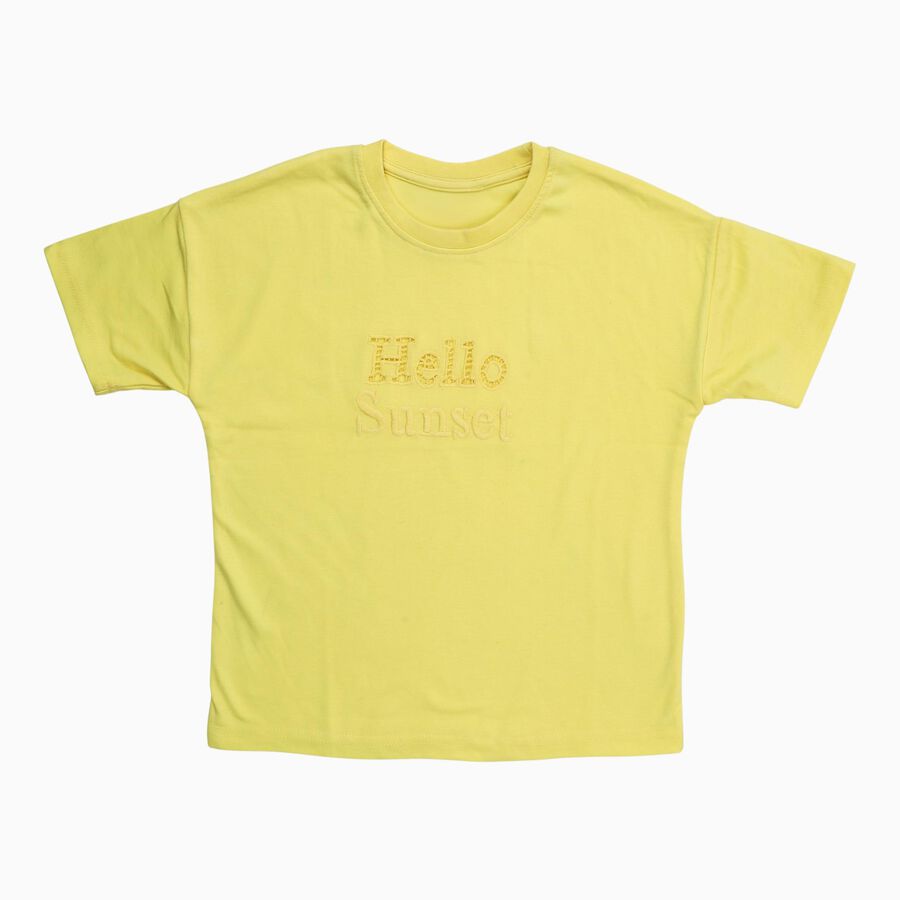 Girls' T-Shirt, Yellow, large image number null