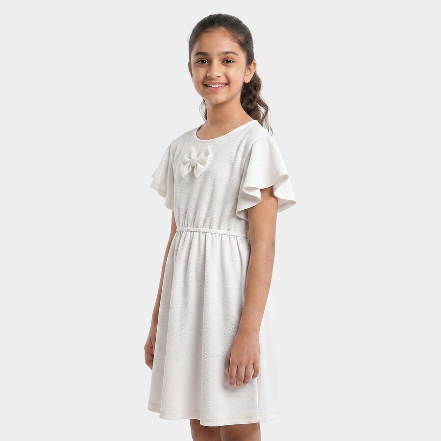 Girls White Dress, सफ़ेद, large