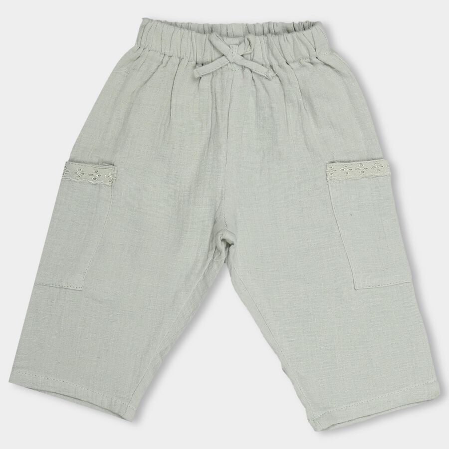Infants' 100% Cotton Elasticated Trouser, Light Green, large image number null