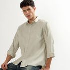 Men's Olive Green Classic Casual Shirt, Olive, small image number null