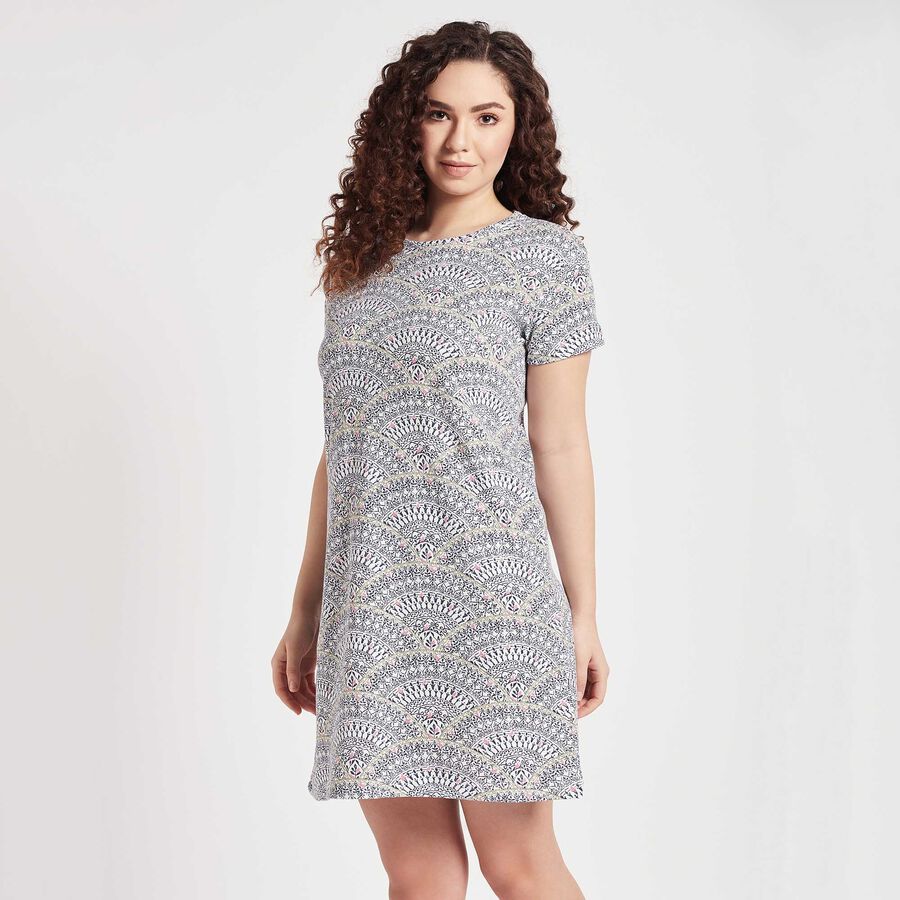 All Over Print Nighty, White, large image number null