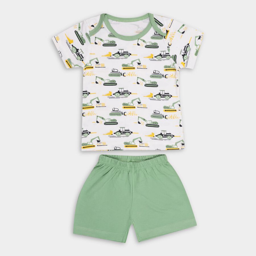 Infant Boys' 100% Cotton Baba Suit , ओलिव, large image number null