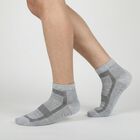 Men's Ankle Length Socks Pack of 3 ( White, Grey, Black ), काला, small