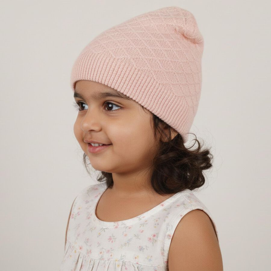 Girls' Winter Cap, Light Pink, large image number null