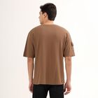 Men's Round Neck Half Sleeves T-Shirt , Brown, small image number null