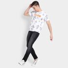 Printed Round Neck T-Shirt, White, small image number null
