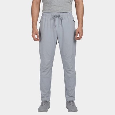 Men's Light Grey Slim Fit Zip Pocket Track Pants