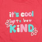 Girls Pink Round Neck Casual T-Shirt, Pink, small