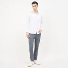 Men's White Classic Collar Classic Formal Shirt, White, small