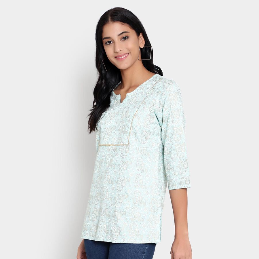 Printed Kurti, Light Blue, large image number null