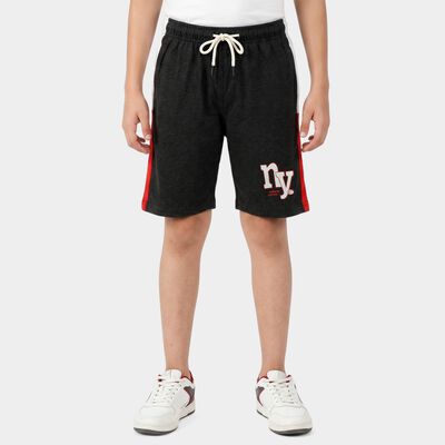Boys' Black Regular Fit Athletic Bermuda Shorts