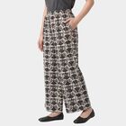 Women's Dark Grey Regular Fit Floral Printed Palazzos, Dark Grey, small