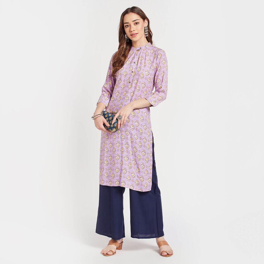 All Over Print Kurta, लाइलेक, large image number null