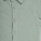 Boys' Muted Sage Green Regular Collar Casual Shirt, Light Green, small image number null