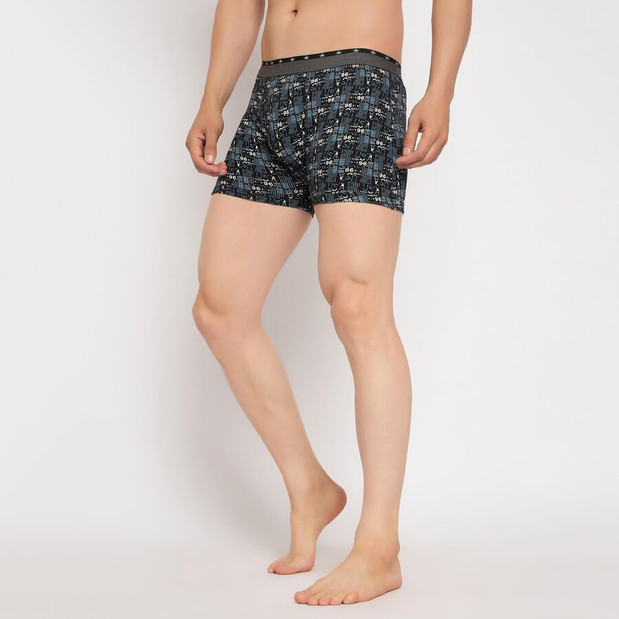 Men's 100% Cotton Trunks , काला, large
