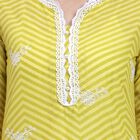 Ladies' 100% Cotton Kurta Pyjama Set, पीला, small image number null