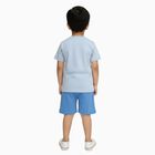 Boys' Light Blue Cotton Round Neck Graphic Baba Suit, Light Blue, small