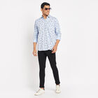 Cotton Printed Casual Shirt, Light Blue, small image number null