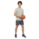 Men's Grey Round Neck Regular Drifit T-Shirt, हल्का ग्रे, small