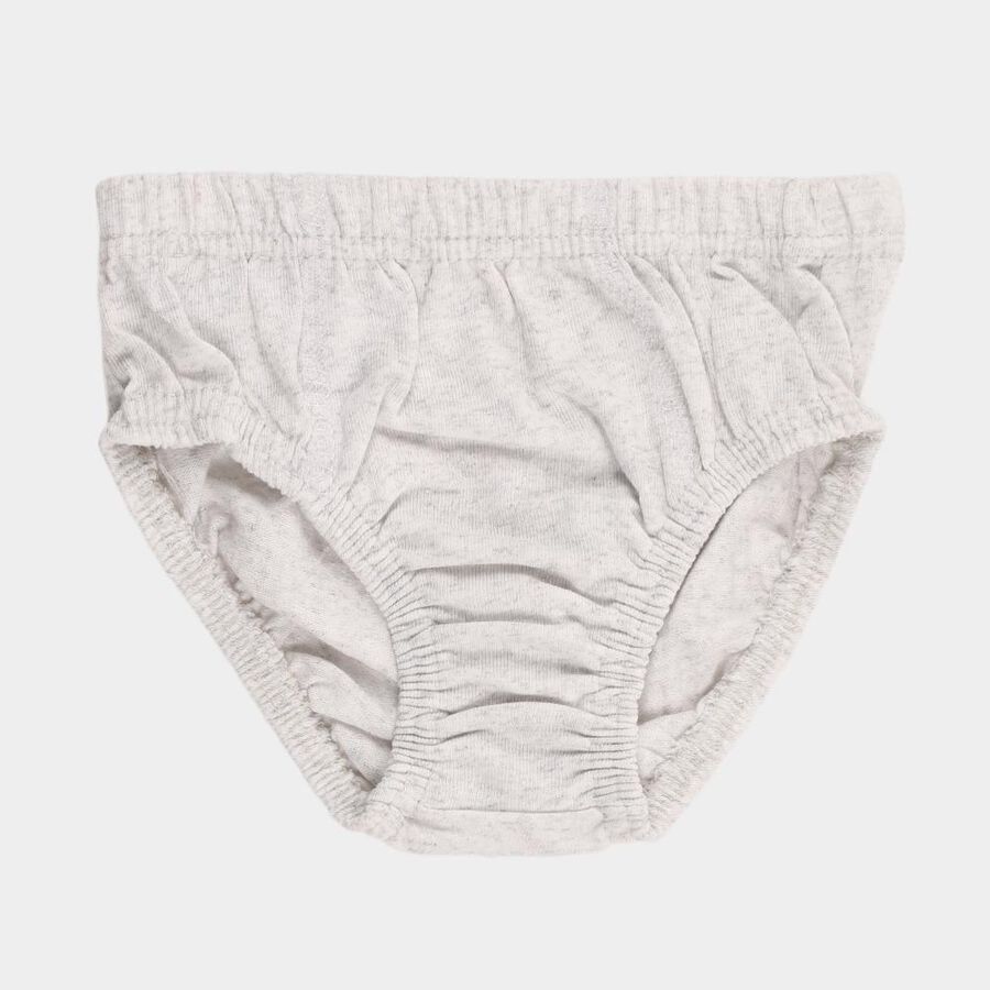 Boys' Muted Teal Green and Light Grey Regular Fit Printed and Solid Briefs, हल्का हरा, large image number null