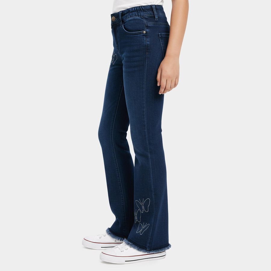 Girls' Jeans, Mid Blue, large