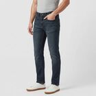 Men's Dark Green Slim Fit Washed Jeans, Dark Green, small