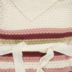 Girls Muted Pink and Cream White Collared Casual Pullover, गुलाबी, small image number null