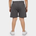 Boys Charcoal Regular Fit Printed Bermuda Shorts, Charcoal, small