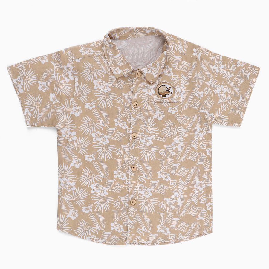 Infants' 100% Cotton Shirt, Beige, large image number null