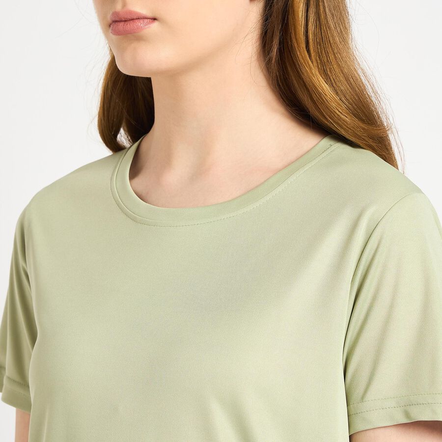 Ladies' Round Neck T-Shirt , Light Green, large