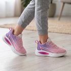 Girls Pink Lace-Up Sneakers, Pink, small