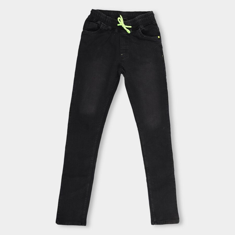 Boys' Basic Jeans , Black, large image number null