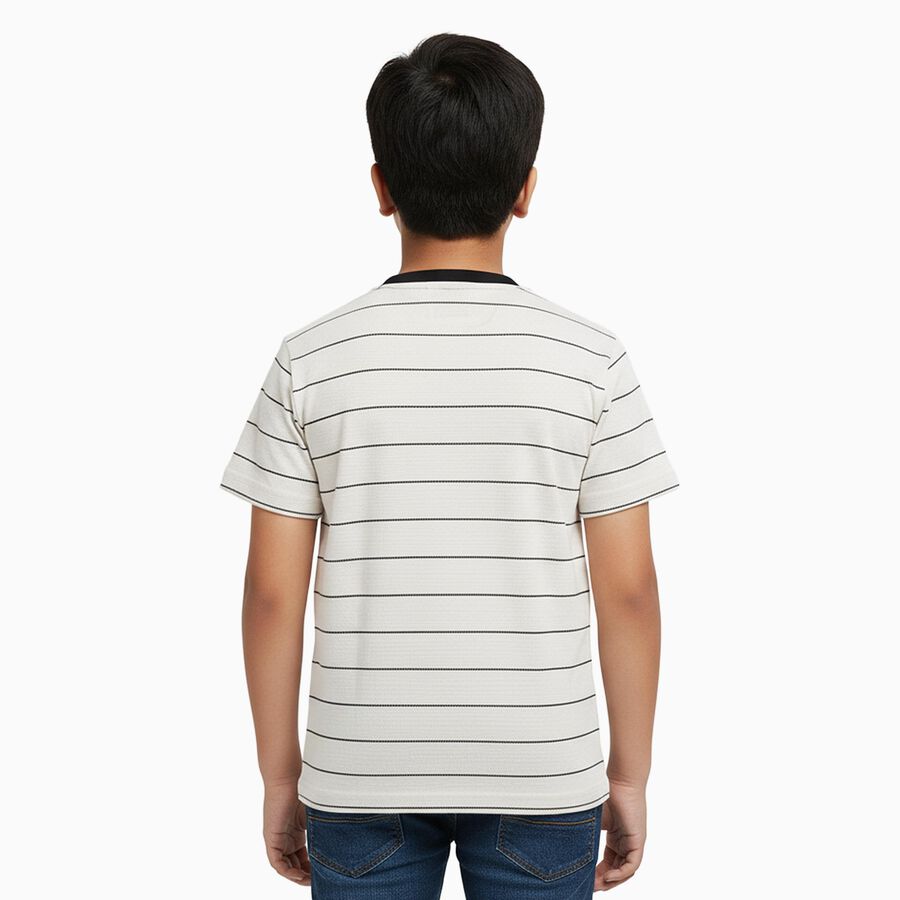 Boys' Half Sleeves T-Shirt, ऑफ व्हाइट, large image number null