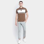Cut & Sew Polo Shirt, Brown, small image number null