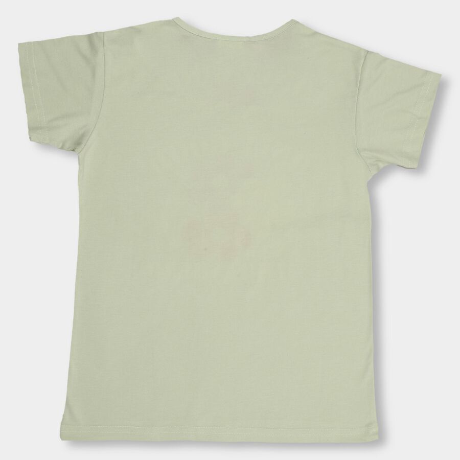 Girls' T-Shirt, हल्का हरा, large image number null