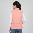 Women's Light Pink High Neck Puffer Jacket, Light Pink, small