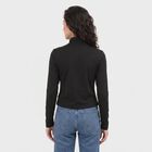 Women's Black Stand Collar Windbreaker Jacket, काला, small