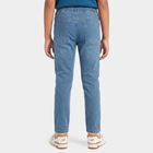 Boys' Light Blue Drawstring Jeans, Mid Blue, small