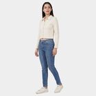 Women's Off-White Round Neck Minimalist Shirt, Off White, small