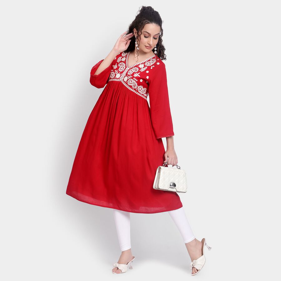 Ladies' Kurta , Red, large image number null